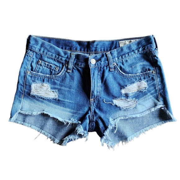 Rag & Bone Distressed Jean Shorts - Picture 2 of 4